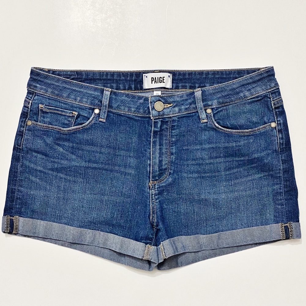 Paige Denim Cuff Jean Shorts